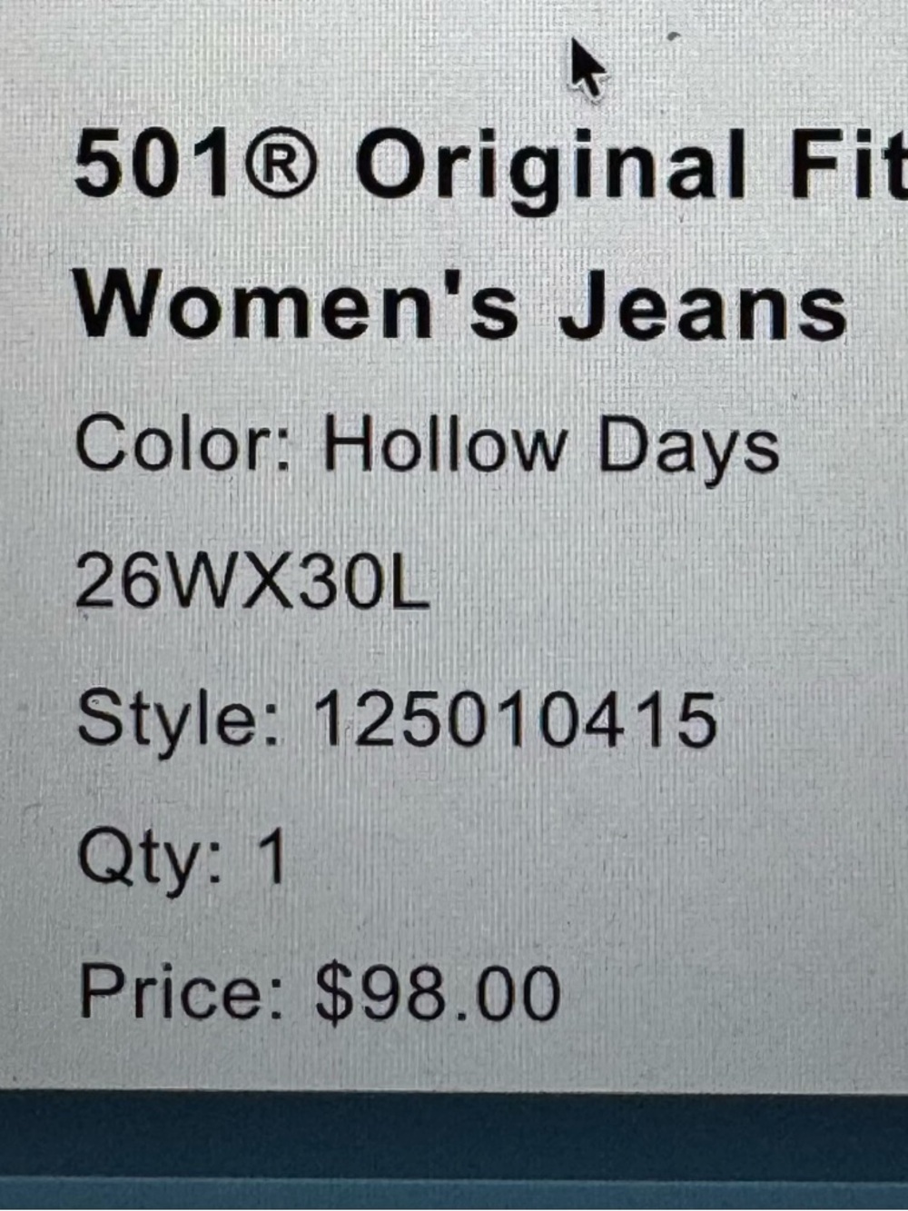 Levi's Light Blue High Rise Straight Leg Jeans; New with no tags - Picture 3 of 10